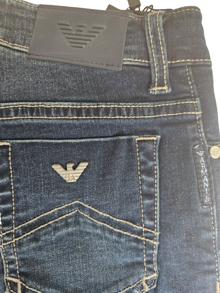 Boys Shorts - Armani Junior kidswear - Blue Jeans Bermuda