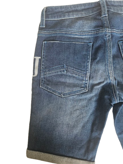 Boys Shorts - Armani Junior kidswear - Blue Jeans Bermuda