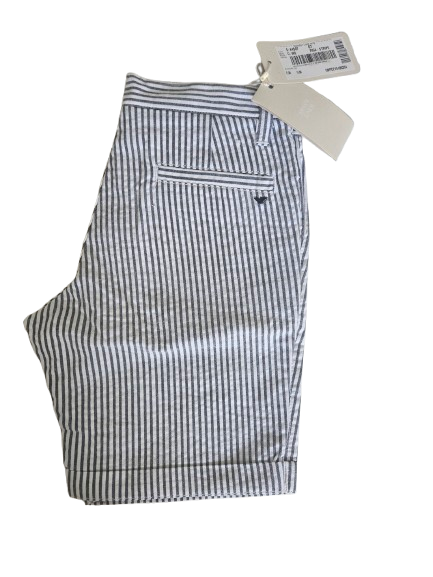 Boys Shorts - Armani Junior kidswear - Cotton Striped Bermuda