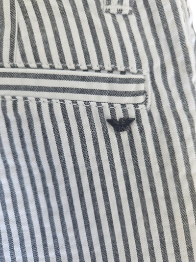 Boys Shorts - Armani Junior kidswear - Cotton Striped Bermuda