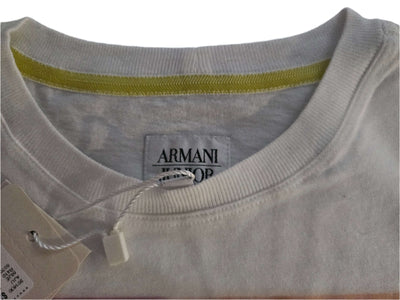 Boys T-Shirt - Armani Junior kidswear - White Printed Tricot /1D