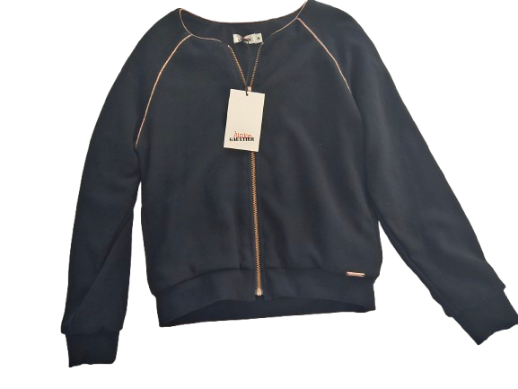 Girls Tops - Jean Paul Gaultier Kids - Girls Black Zipped Up sweatshirt