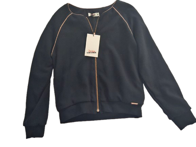 Girls Tops - Jean Paul Gaultier Kids - Girls Black Zipped Up sweatshirt