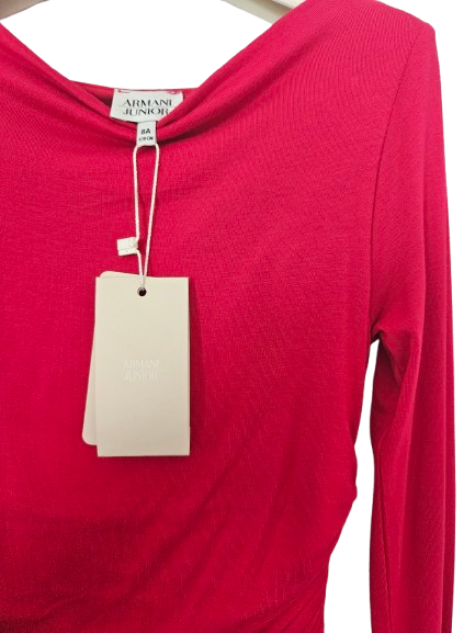 Girls Dress - Armani Junior kidswear - Red Dress