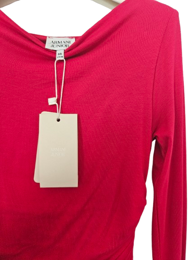 Girls Dress - Armani Junior kidswear - Red Dress