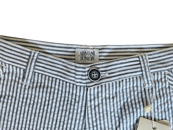 Boys Shorts - Armani Junior kidswear - Cotton Striped Bermuda