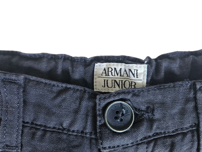 Boys Shorts - Armani Junior kidswear - Cotton Navy Bermuda