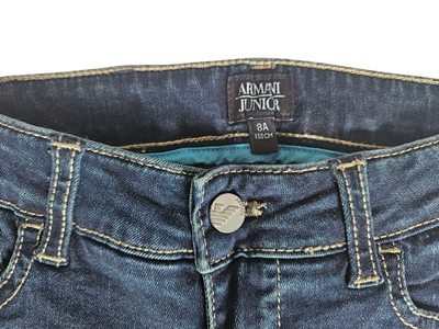 Boys Shorts - Armani Junior kidswear - Blue Jeans Bermuda