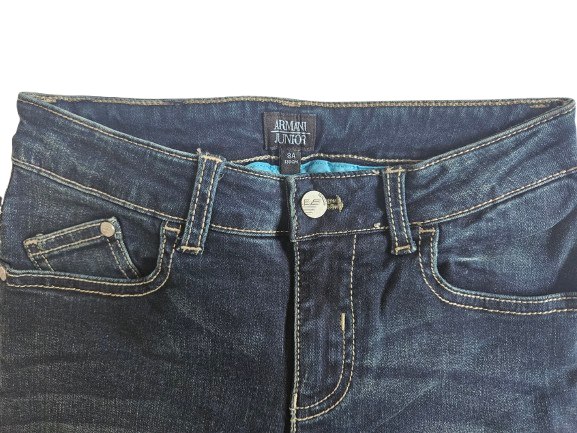 Boys Pants - Armani Junior kidswear - Dark Blue Jeans