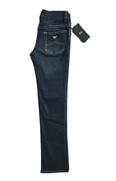 Boys Pants - Armani Junior kidswear - Blue Jeans