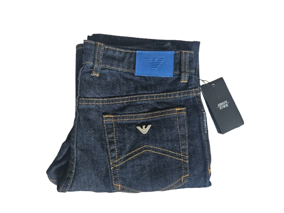 Boys Pants - Armani Junior kidswear - Blue Jeans