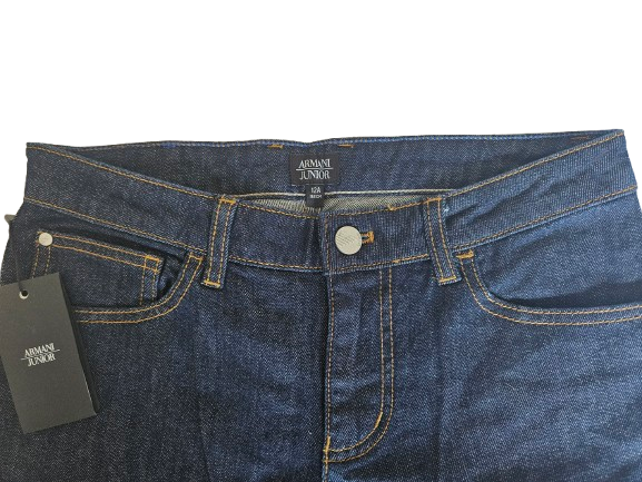 Boys Pants - Armani Junior kidswear - Blue Jeans