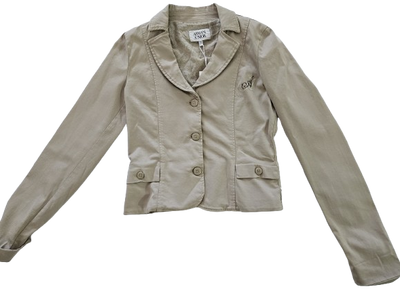 Girls Tops - Armani Junior kidswear - Girls Beige Jacket
