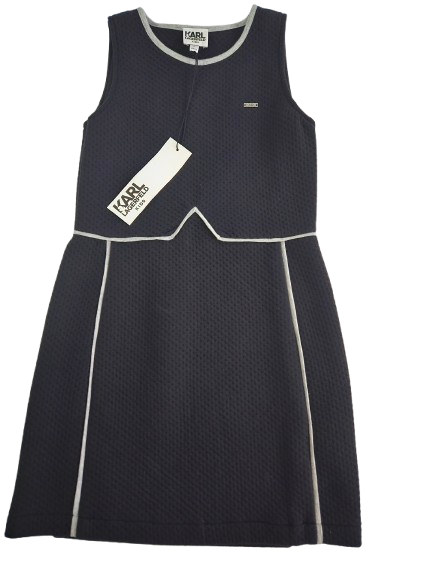 Girls Dress - Karl Lagerfeld kids clothing - Wool Black Dress