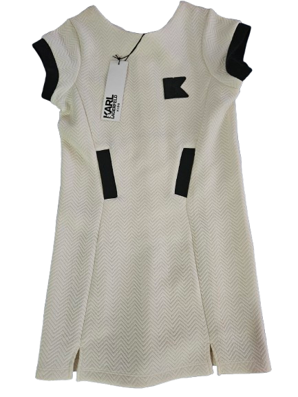 Girls Dress - Karl Lagerfeld kids clothing - Wool Eggshell