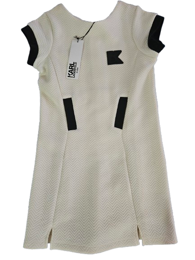 Girls Dress - Karl Lagerfeld kids clothing - Wool Eggshell