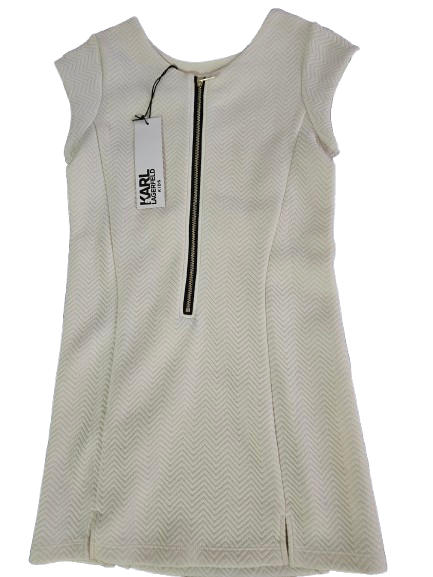 Girls Dress - Karl Lagerfeld kids clothing - Wool Eggshell