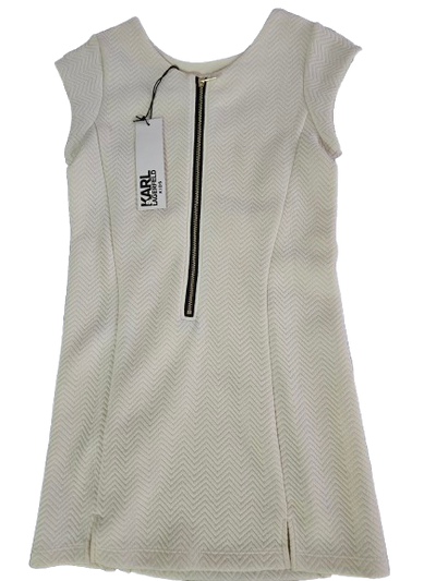 Girls Dress - Karl Lagerfeld kids clothing - Wool Eggshell