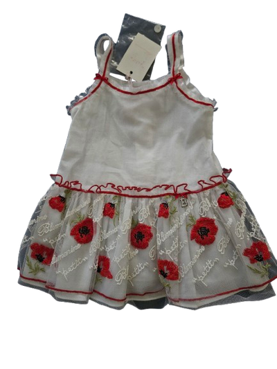 Baby Girls Floral Dress & white Top - Bluemarine Kids