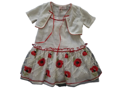 Baby Girls Floral Dress & white Top - Bluemarine Kids