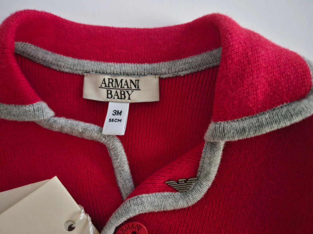 Top - Armani - Red Wool Jacket