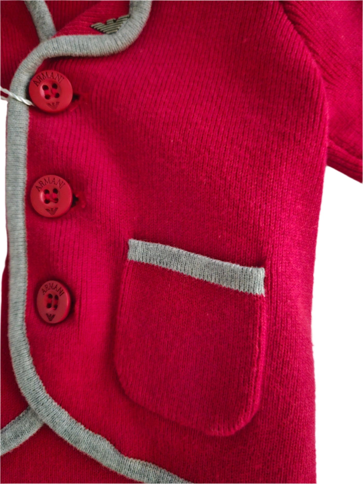 Top - Armani - Red Wool Jacket