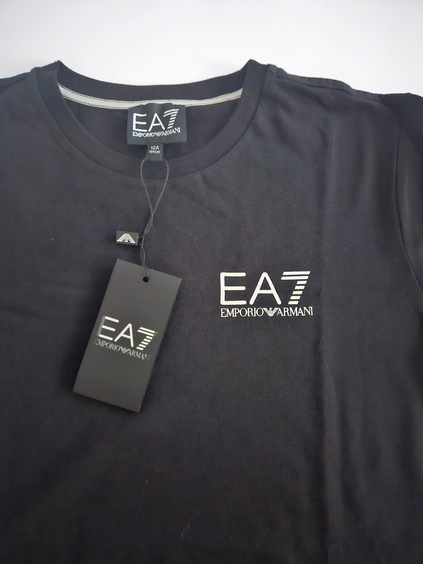 Boys T-Shirt - EA7 kidswear - Black Tricot