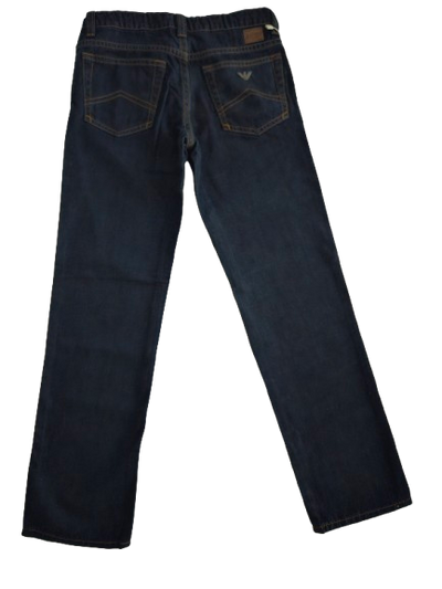 Boys Pants - Armani Junior kidswear - Dark Blue Jeans