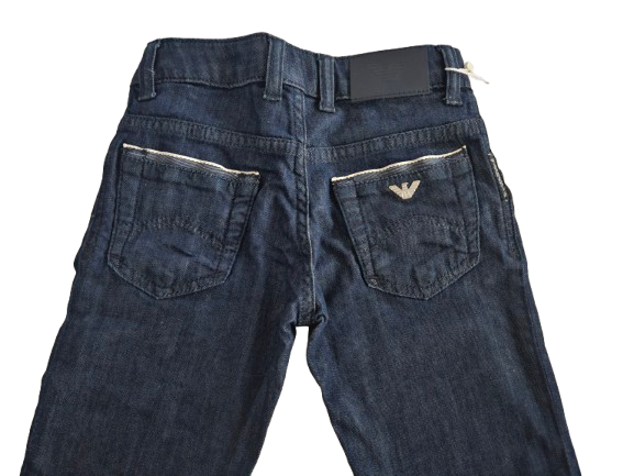 Kids Pants - Armani Junior kidswear - Dark Blue Jeans