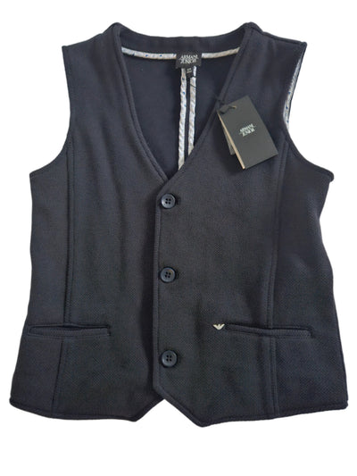 Boys Vest - Armani Junior kidswear - Navy Vest