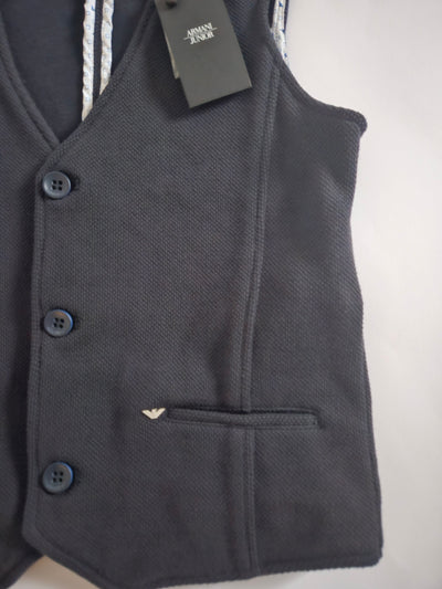 Boys Vest - Armani Junior kidswear - Navy Vest