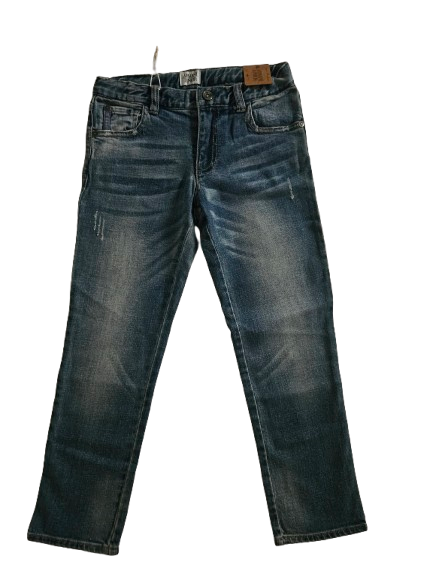 Boys Pants - Armani Junior kidswear - Light Rubbed Blue Jeans
