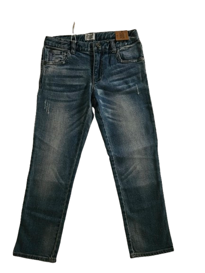 Boys Pants - Armani Junior kidswear - Light Rubbed Blue Jeans