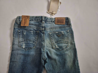 Pants - Armani - Light Rubbed Blue Jeans