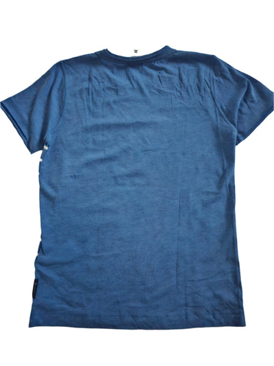 Boys T-Shirt - Armani Junior kidswear - Blue with stripes Tricot