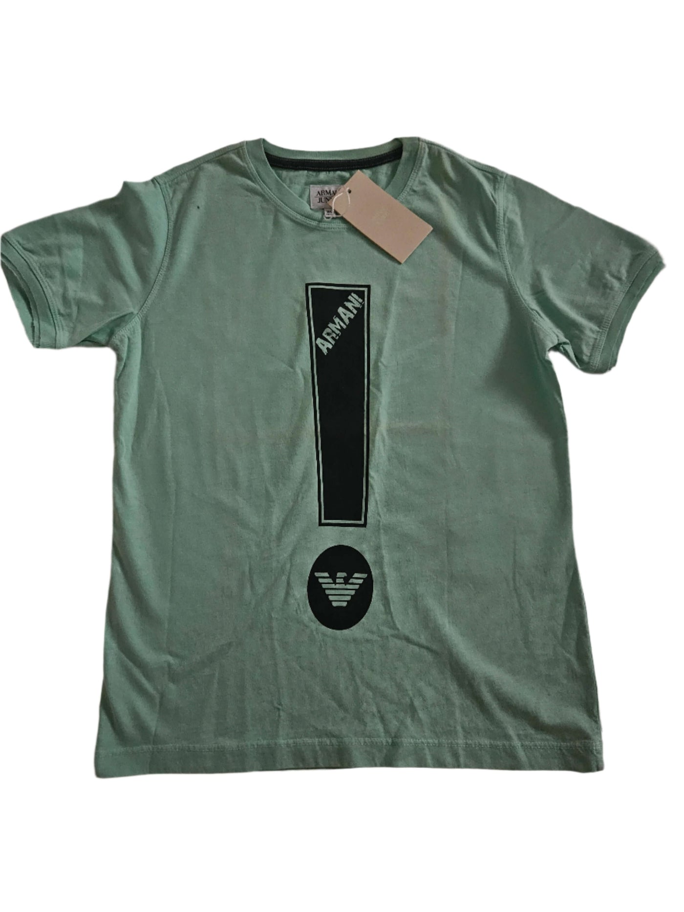 Boys T-Shirt - Armani Junior kidswear - Mint Green Tricot