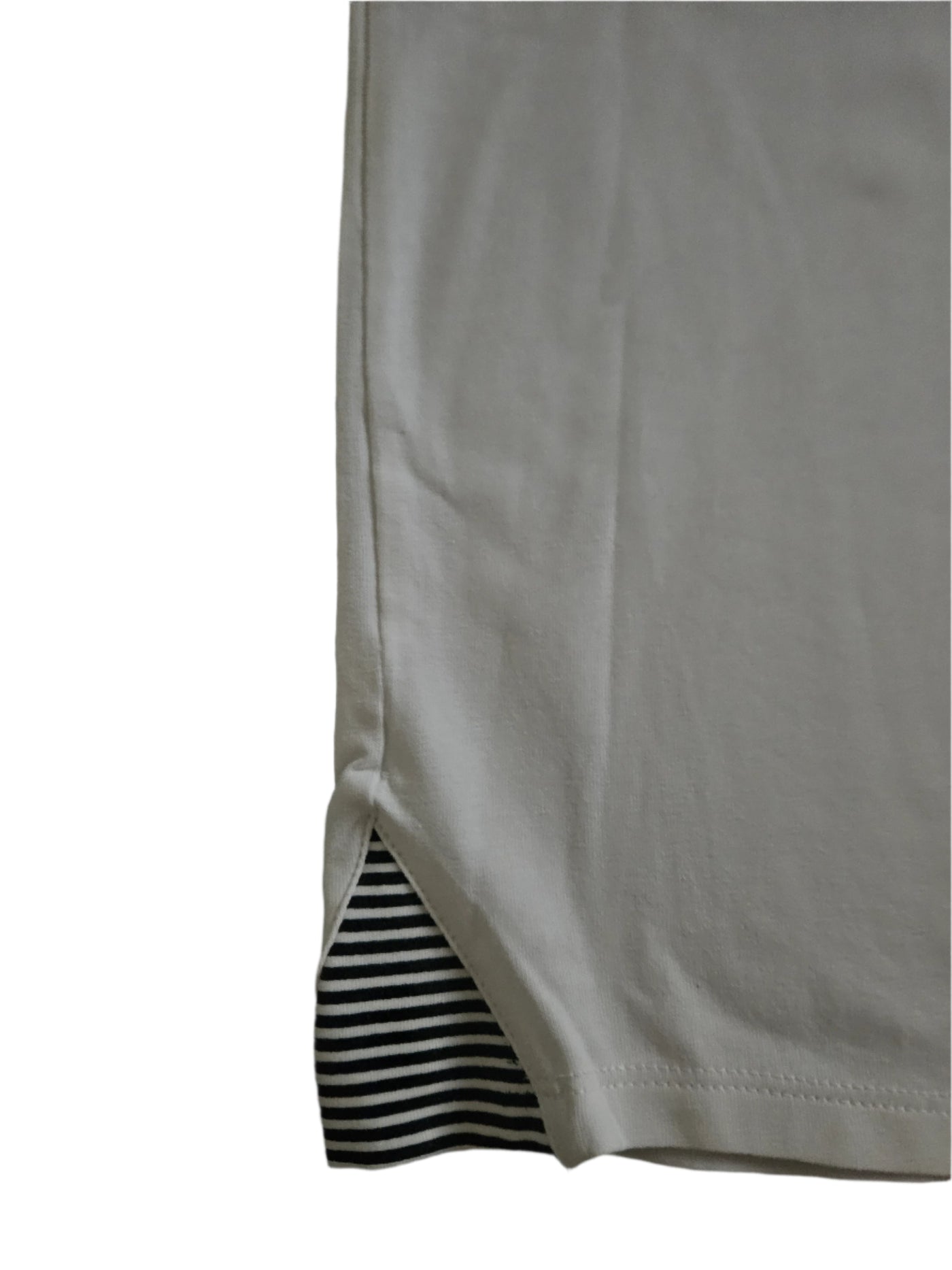 Boys T-Shirt - Armani Junior kidswear - White Tricot with sailor stripe pattern
