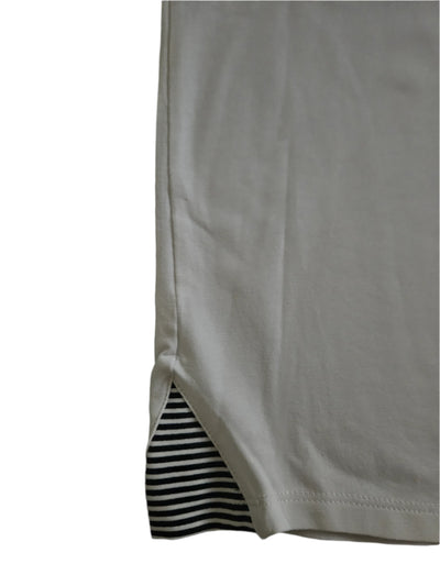 Boys T-Shirt - Armani Junior kidswear - White Tricot with sailor stripe pattern