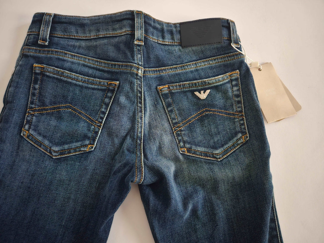 Pants - Armani - Dark Blue Rubbed Jeans