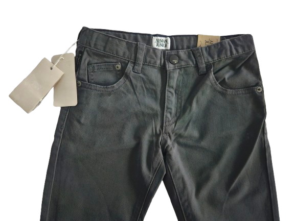 Boys Pants - Armani Junior kidswear -  Dark Grey Jeans