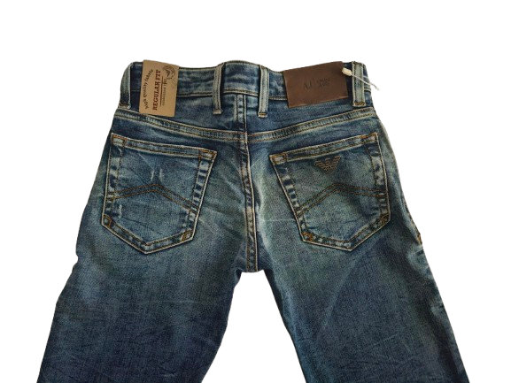 Boys Pants - Armani Junior kidswear - Blue Jeans