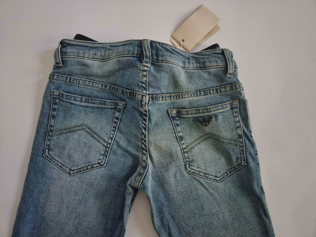 Pants - Armani -  Blue Rubbed Jeans