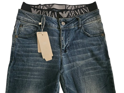 Boys Pants - Armani Junior kidswear - Blue Jeans