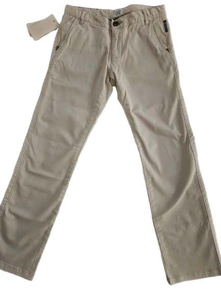 Boys Pants - Armani Junior kidswear - Beige Cotton