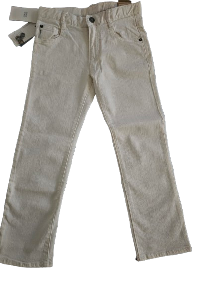 Boys Pants - Armani Junior kidswear - White Jeans