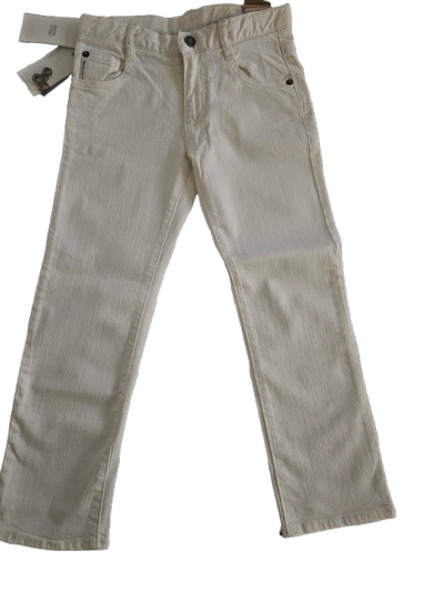 Boys Pants - Armani Junior kidswear - White Jeans