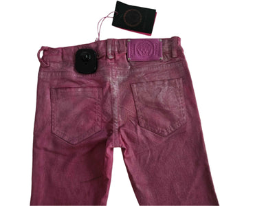 Pants - Versace - Metalic Fuxia Jeans