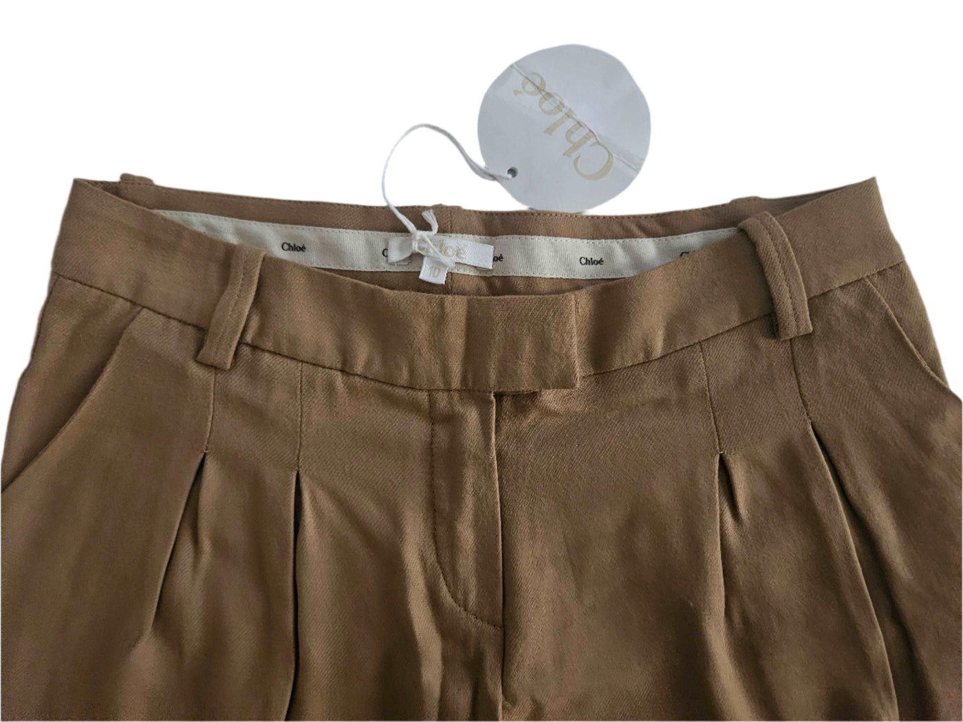 Pants - Chloé - Beige Cotton