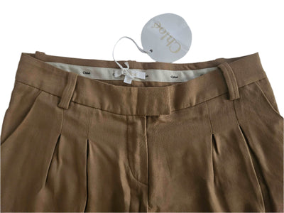 Pants - Chloé - Beige Cotton