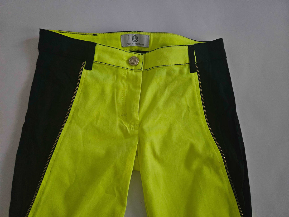 Pants - Versace - Black & Yellow with Zipper